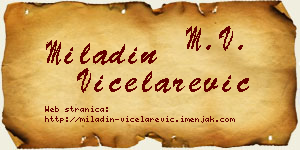 Miladin Vicelarević vizit kartica